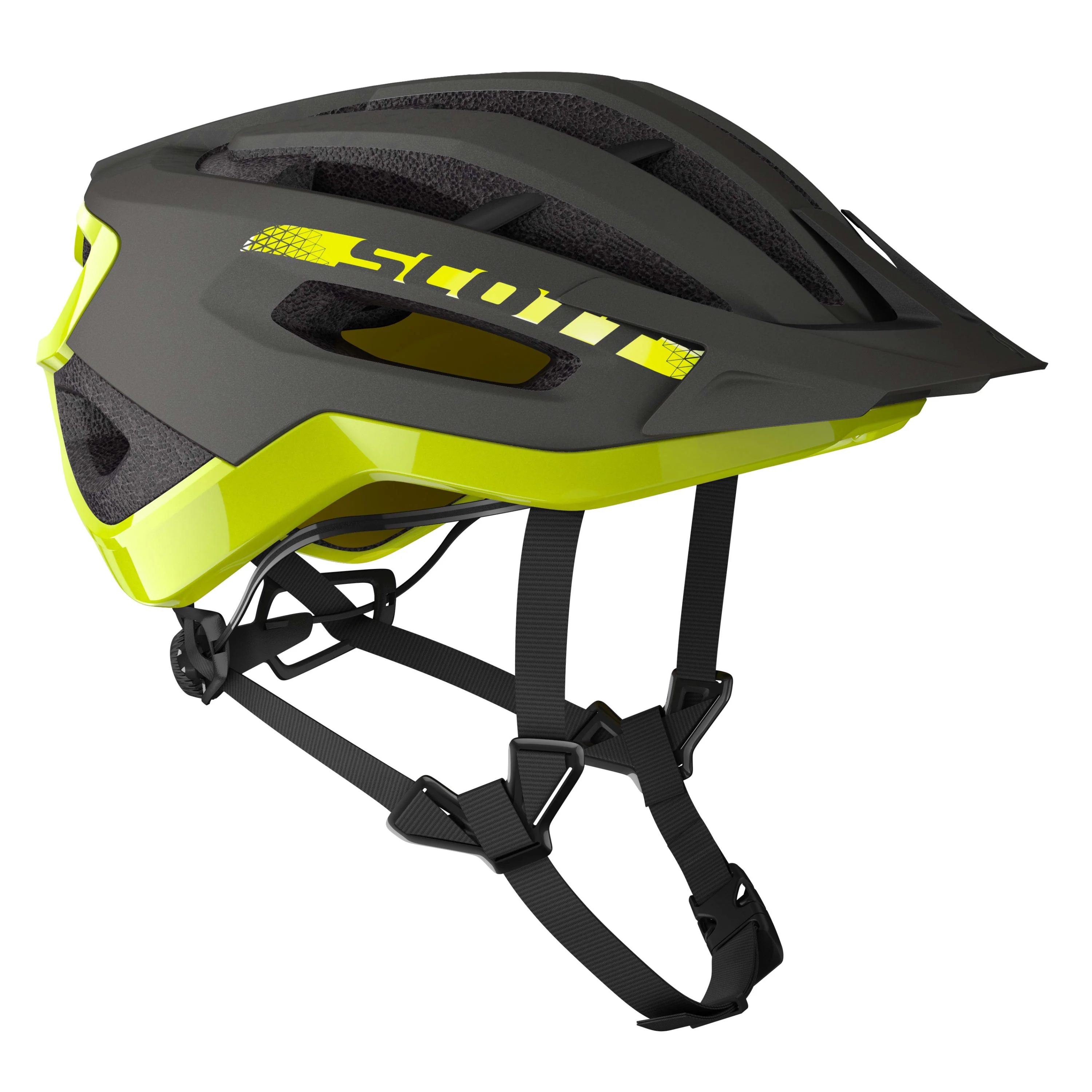 Scott Fuga Plus Helmet - Dark Grey / Radium Yellow - Image 4